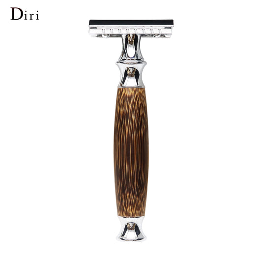 Eco-Friendly Twin Blade Wood Handle  Delicate Home Shaving Safety Razor
