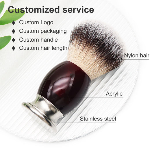 Vegan Synthetic Acrylic handle Shaving Brush For Men's Beard Care