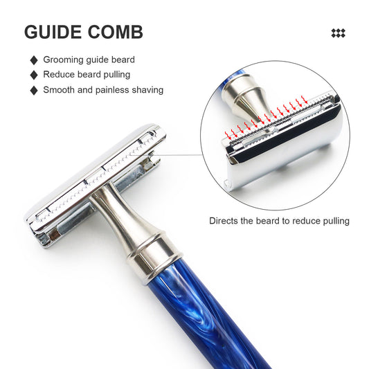 Professional Male Shaving Razor Resin Handle Safety Razor for Home or Travel