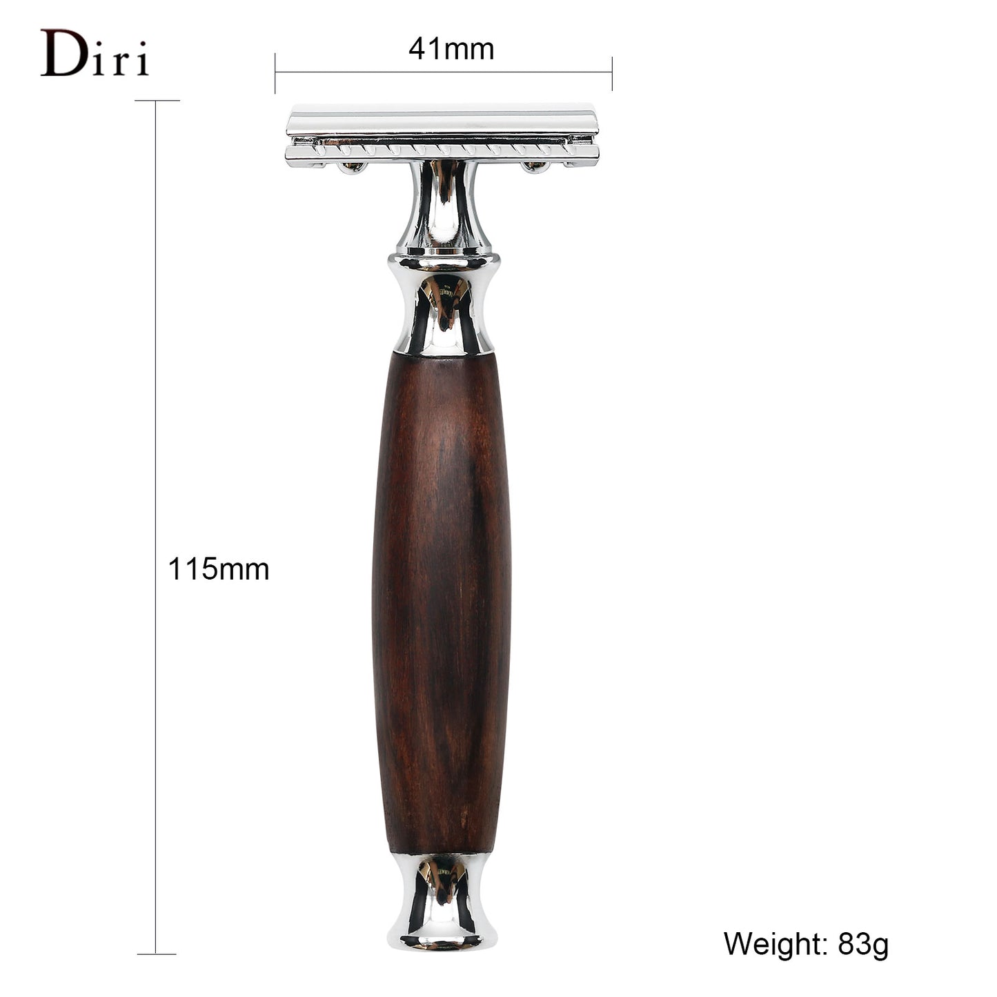 Modern Eco-Friendly Mahogany Handle Safety Razor for Men or Women