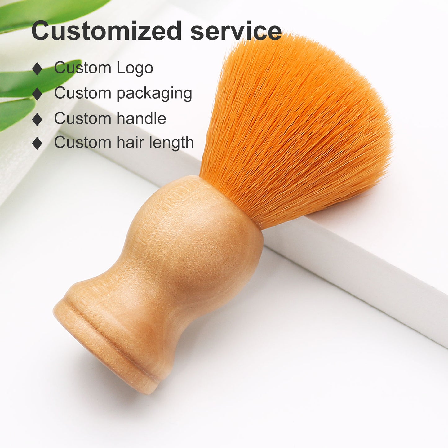 Promotion Private Label Men's Grooming Synthetic Hair Wood Grain Shaving Brush