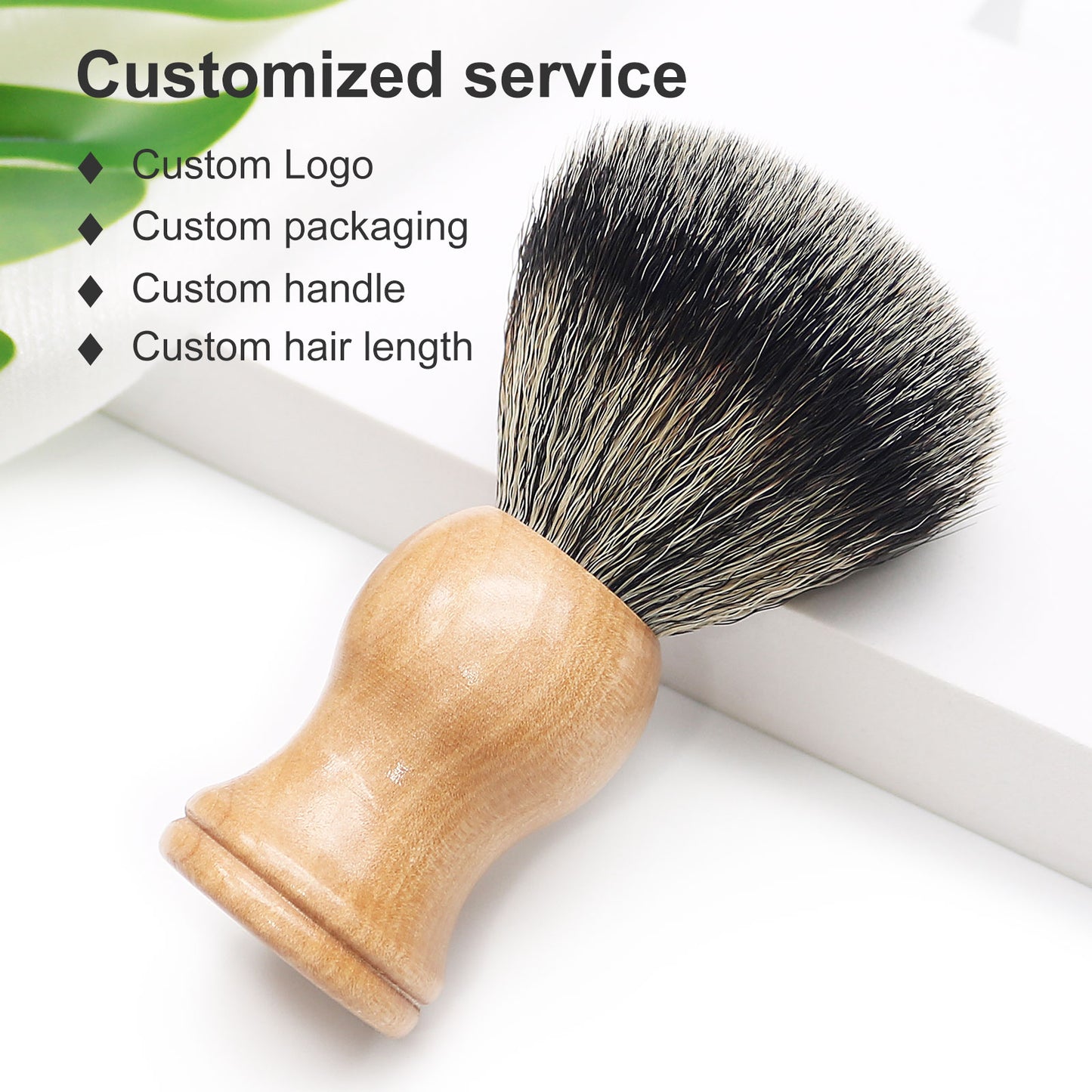 Best Hot Selling Professional Synthetic Hair Wood Grain Shaving Brush