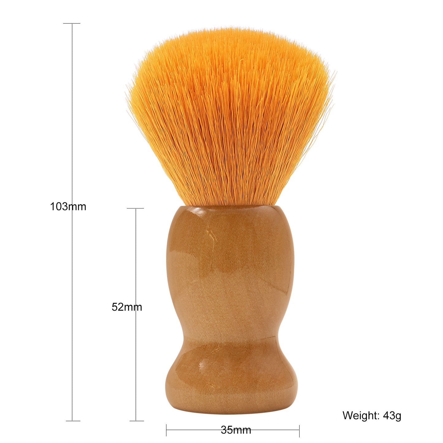 New Fashion Synthetic Hair Bright Wood Handle Shaving Bush