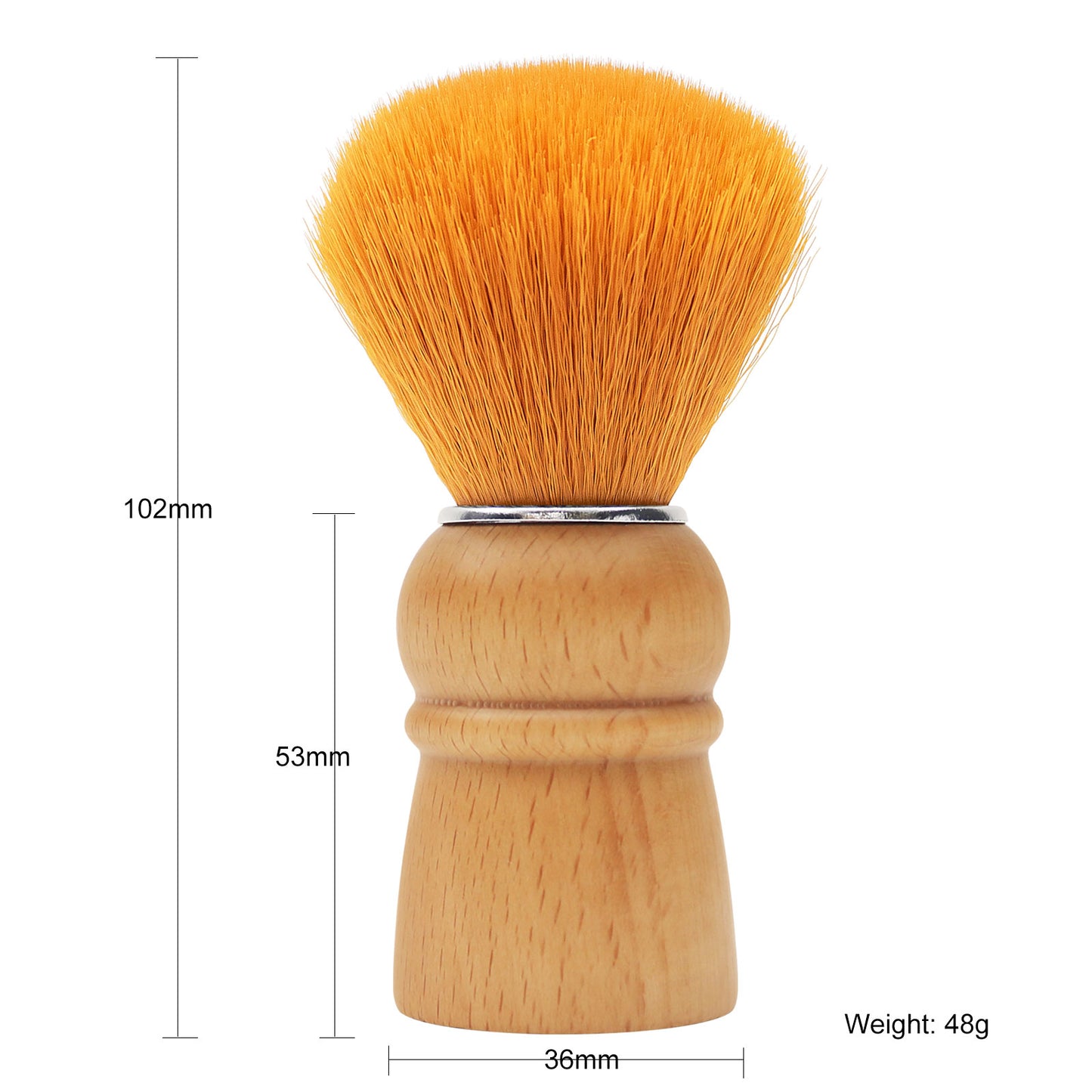 Synthetic Hair Shaving Brush for Men with Black Solid Wood Handle