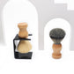 Soft Man‘s Shaving Brush Premium Wood Grain With Silver Ring beard brush