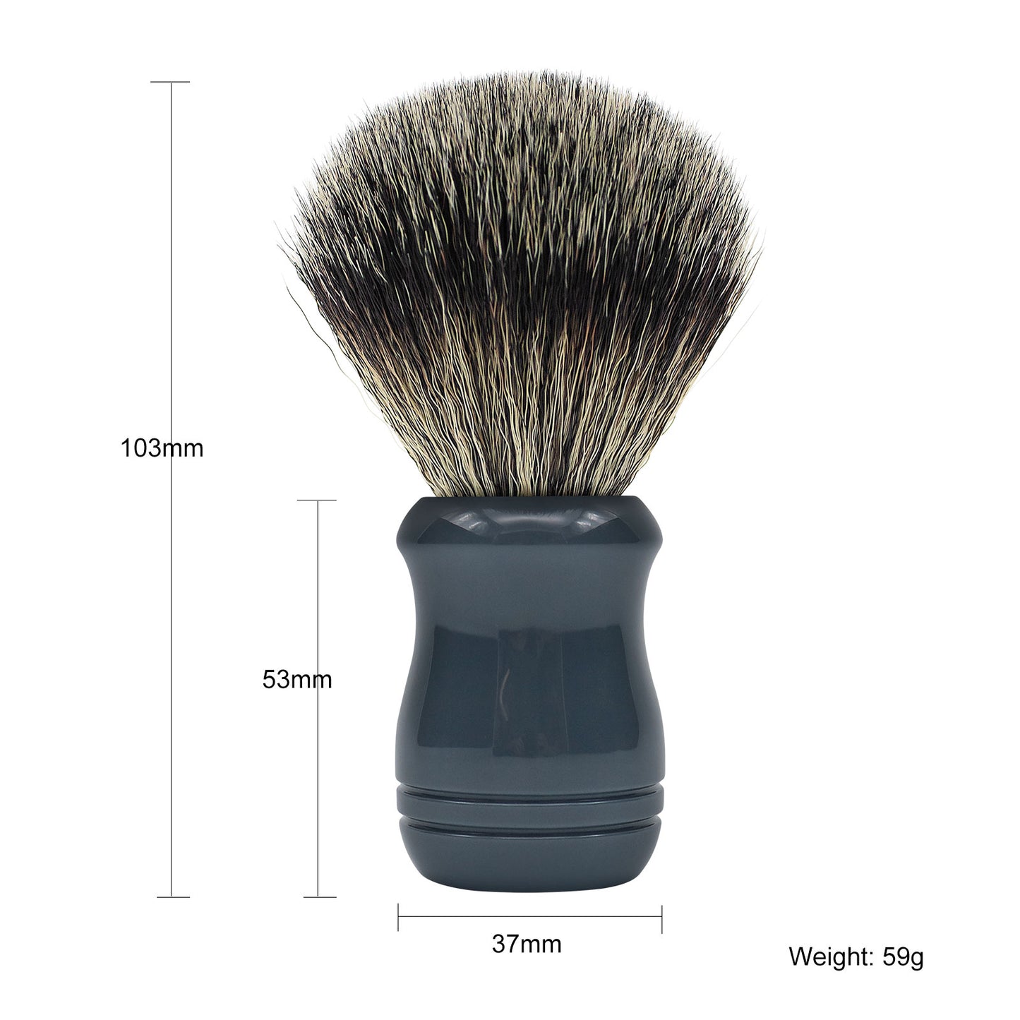 Men Grooming Synthetic Hair Gray Acrylic Handle Shaving Brush For Men Skin Care