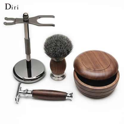 Eco-friendly Shaving Brush Bowl Razor Stand Kit Grooming Men's Shave Gift