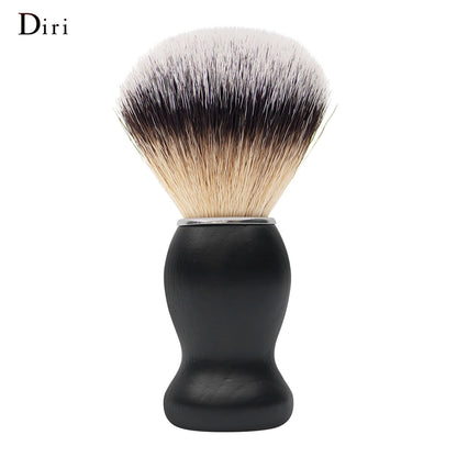 Black Wood Grain Silvertip Synthetic Hair Shaving Brush For Men's Beard Care