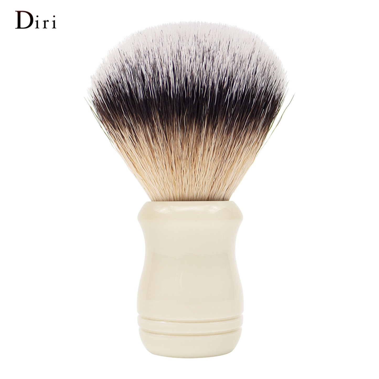 Professional Men Shaving Tools Vegan Synthetic Hair Acrylic White Handle Natural Foam Shaving Brush