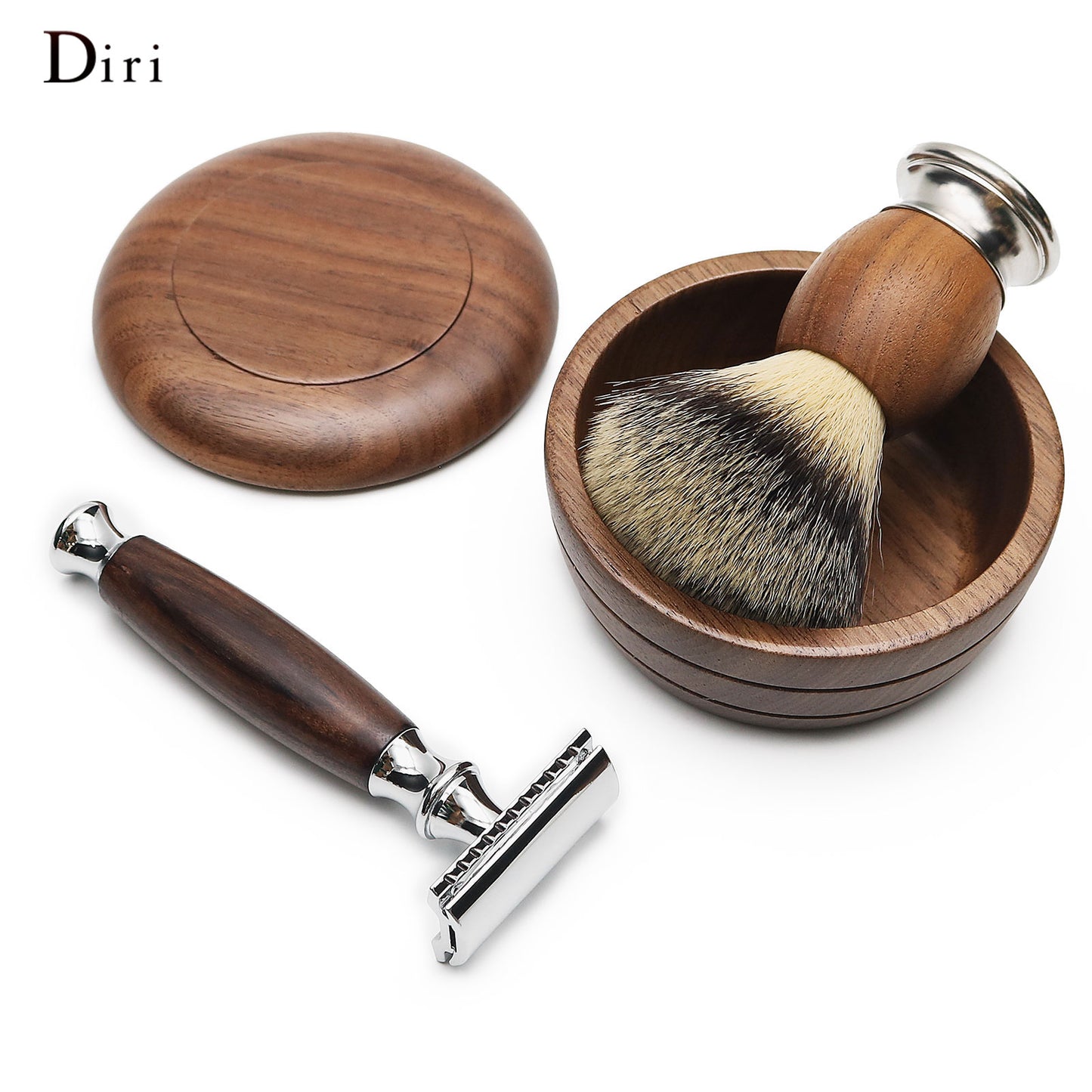 Eco-friendly Shaving Brush Bowl Razor Stand Kit Grooming Men's Shave Gift