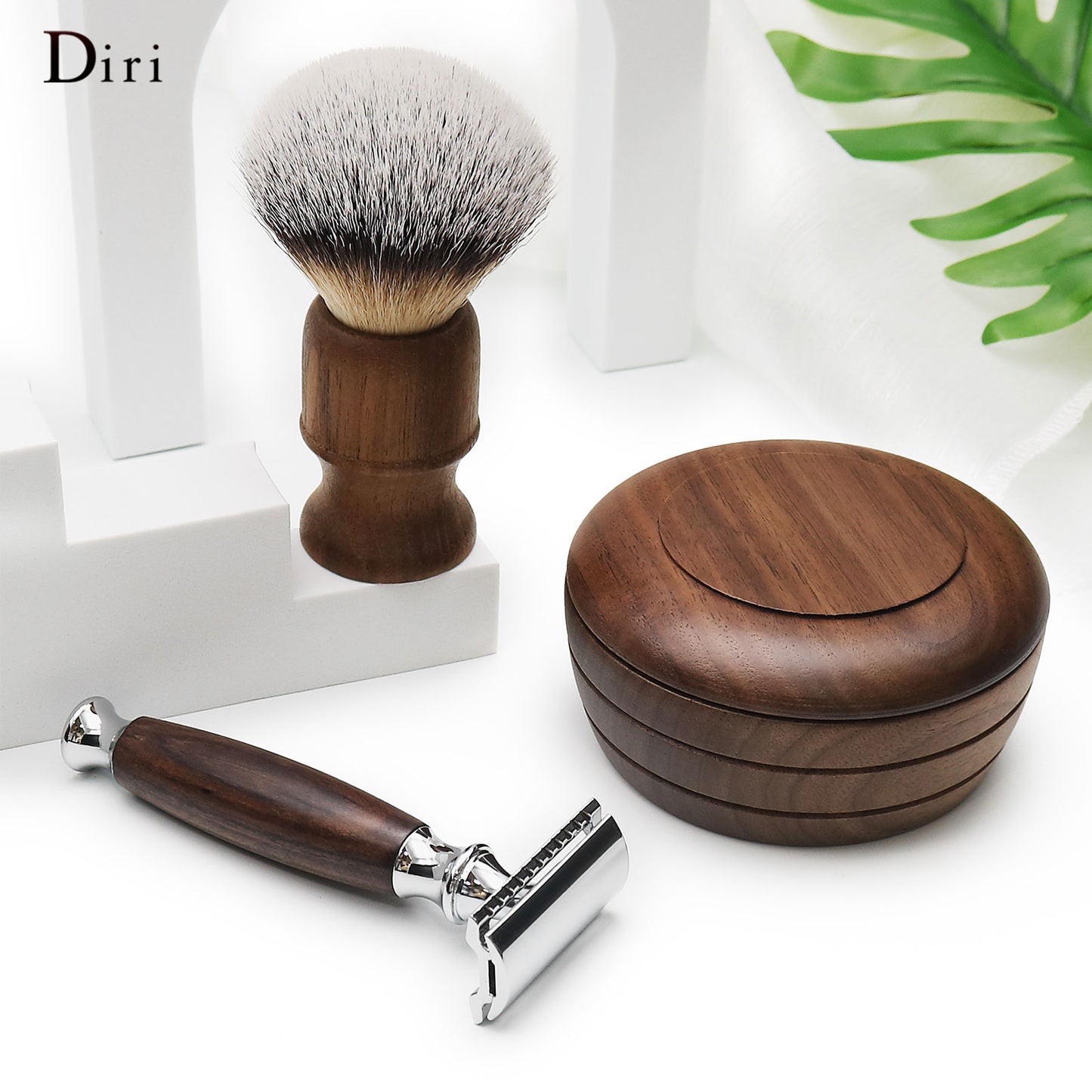 Eco-friendly Shaving Brush Bowl Razor Stand Kit Grooming Men's Shave Gift