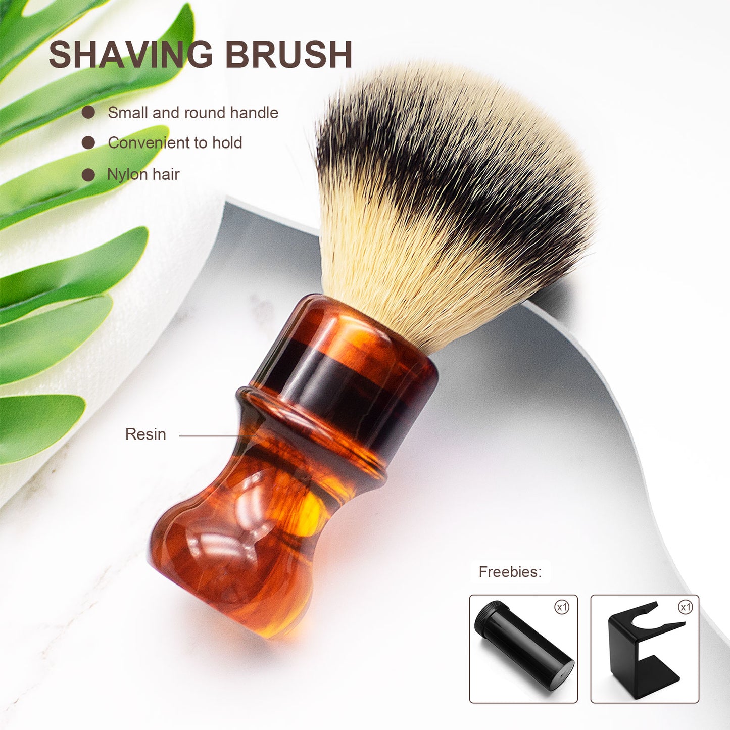 Pro Men High Quality Synthetic Shaving Brush With Resin Handle