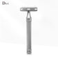 Men's Private Label Reusable Zinc Alloy Silver Safety Razor Double Edge