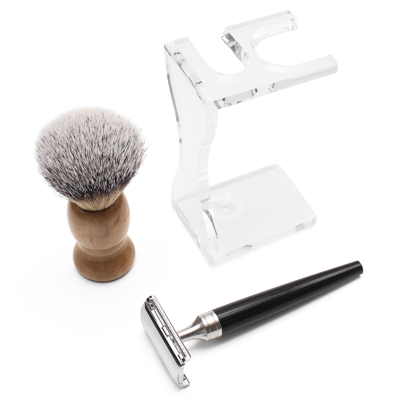 Professional Hair Salon Tool 4in1 Rich Foam Men Classic Traditional Shaving Kit