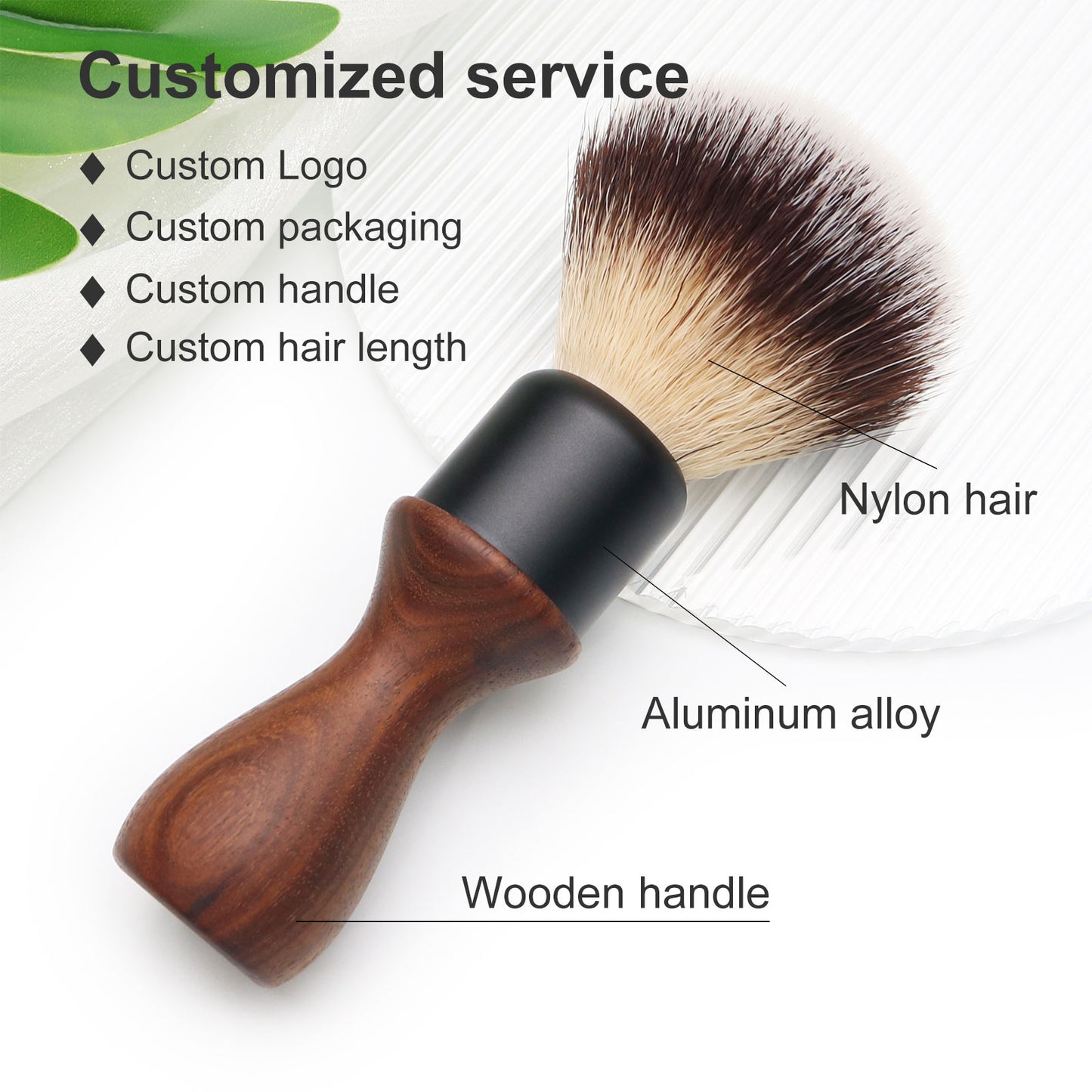 Men Shaving Travel Brush Shaving Brush for Men with Black Solid Wood Handle