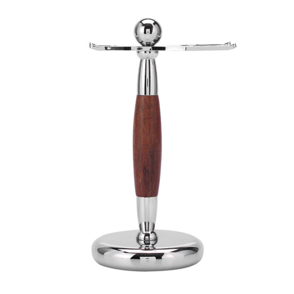 Rosewood Handle Super Badger Hair Shaving Brush Set with Safety Razor and Brush Stand