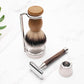 Wet Shave Men's Shaving Brush & Razor Holder Stand Economical Shaving Kit