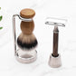 Wet Shave Men's Shaving Brush & Razor Holder Stand Economical Shaving Kit