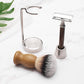 Wet Shave Men's Shaving Brush & Razor Holder Stand Economical Shaving Kit