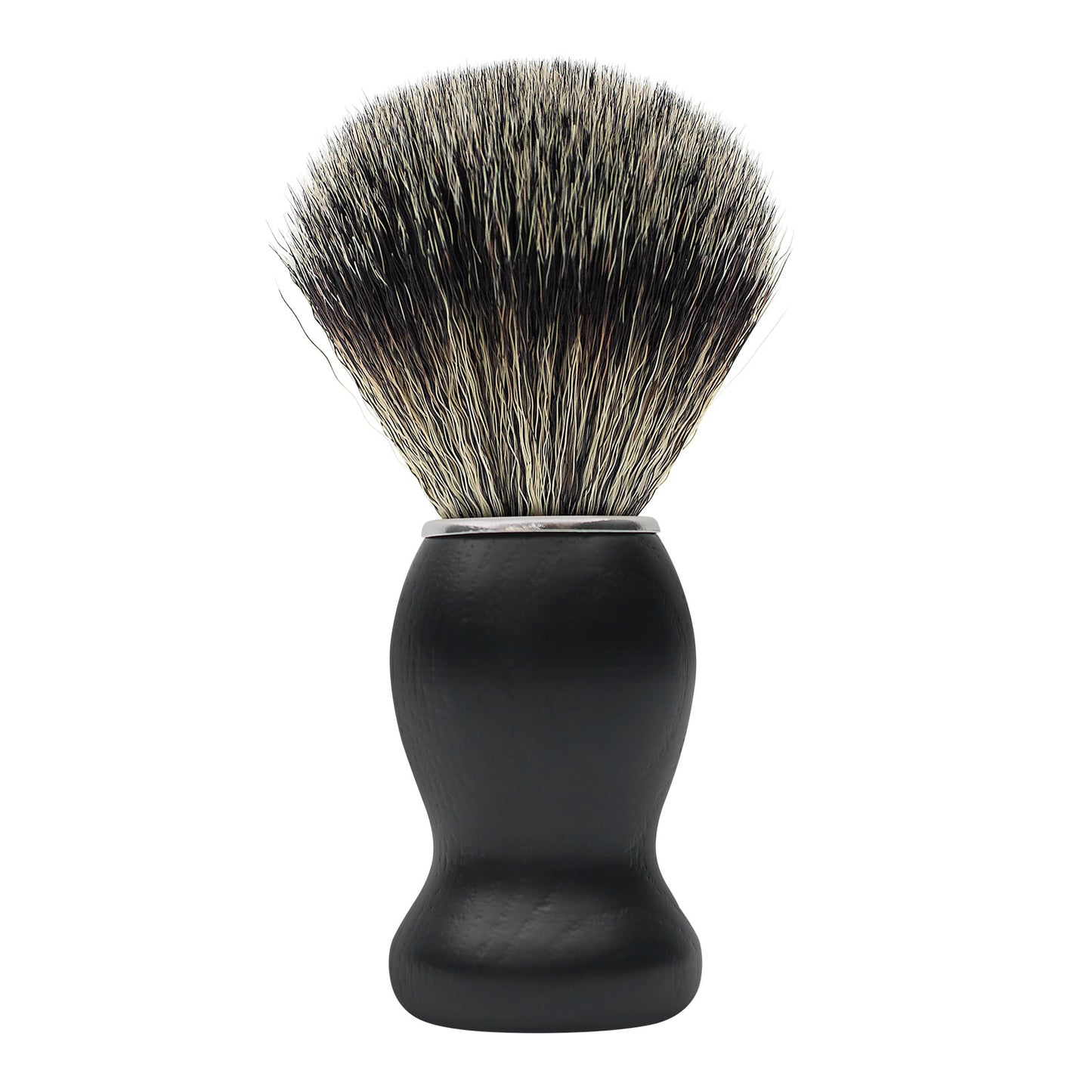 Black Wood Grain Silvertip Synthetic Hair Shaving Brush For Men's Beard Care