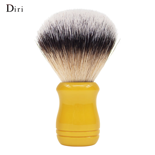 Pro Men Nylon Hair Shaving Beard Brush With Yellow Acrylic handle