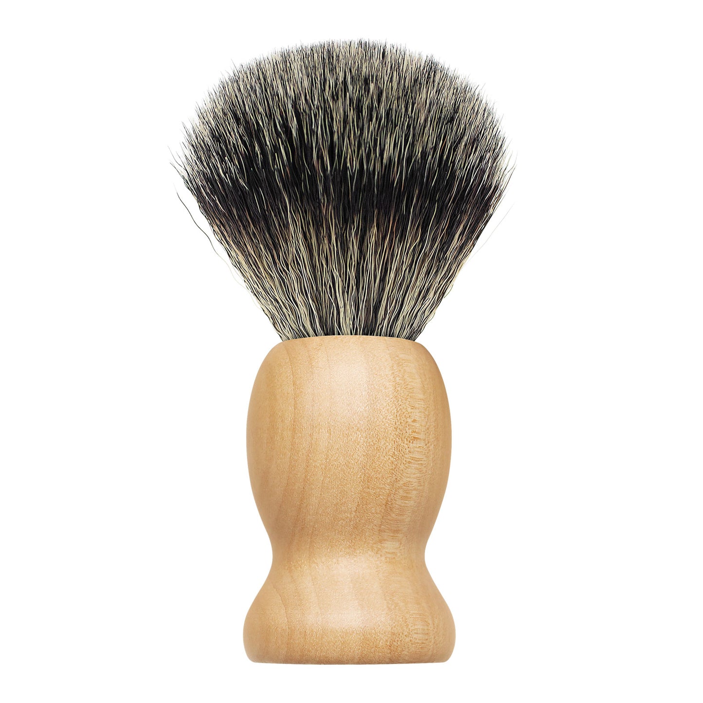 Private Label Premium Synthetic Shaving Brush With Matte Natural Wood Handle