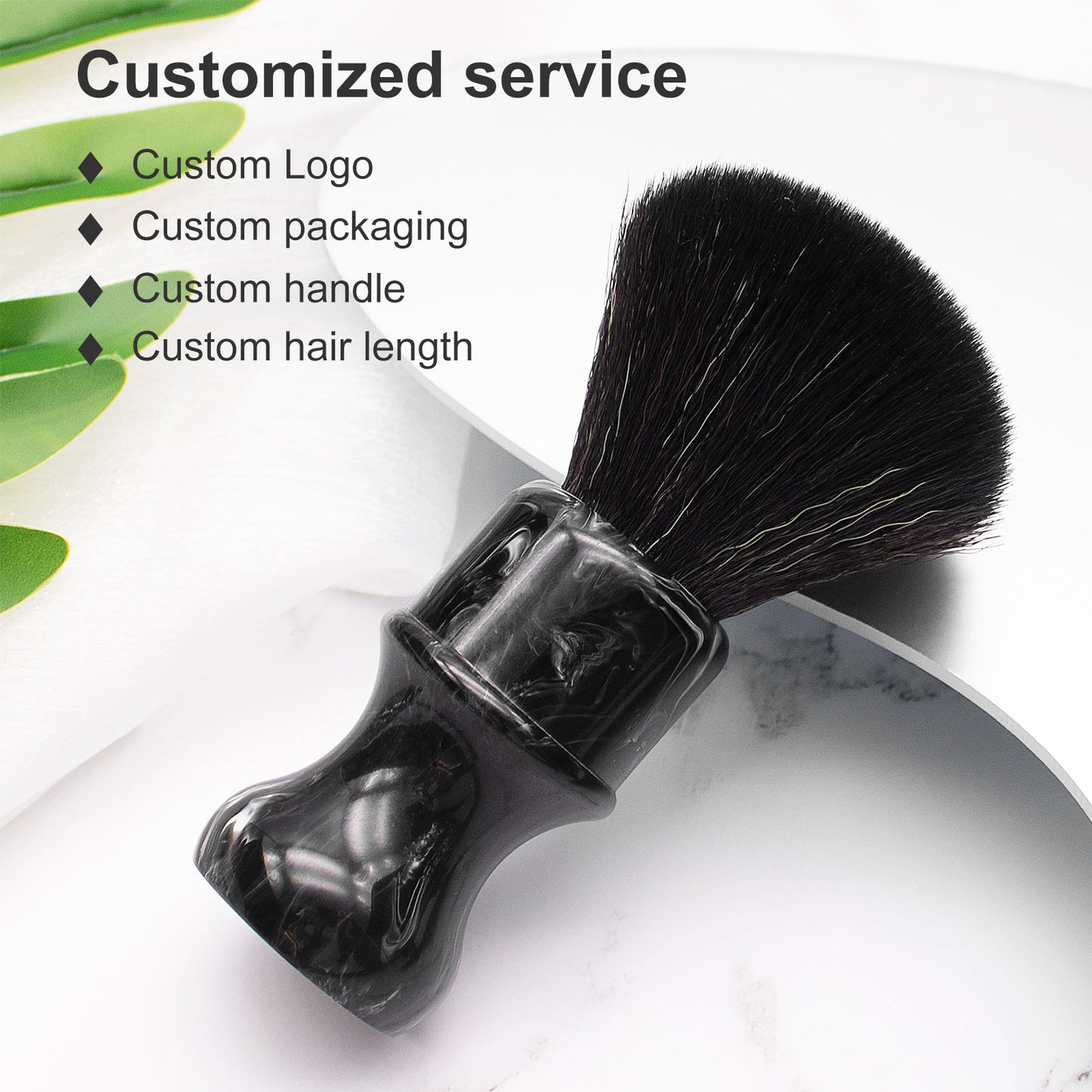 Men Face Care Vegan Synthetic Marbling Resin Shaving Brush