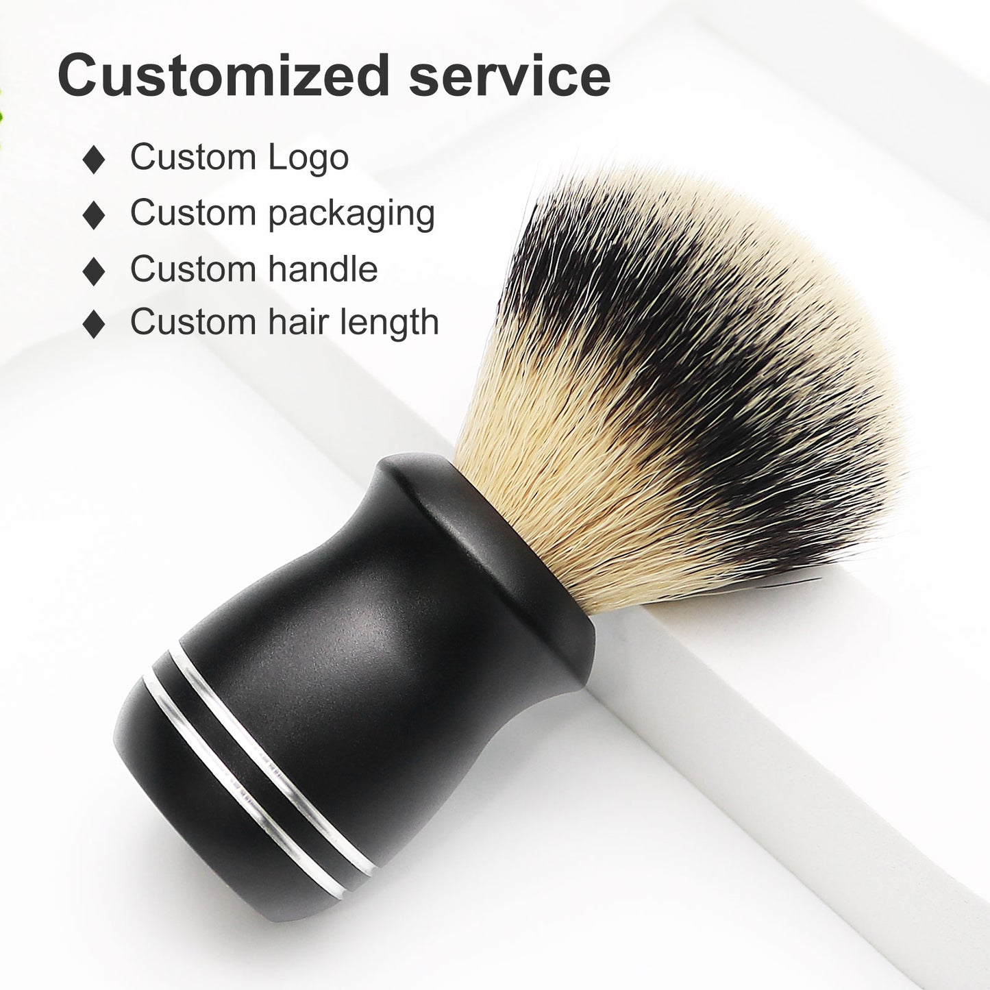 Professional Synthetic Nylon Hair Aluminum Handle Shaving Brush