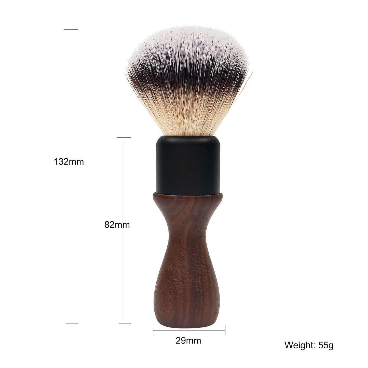 Men Shaving Travel Brush Shaving Brush for Men with Black Solid Wood Handle