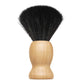 Private Label Premium Synthetic Shaving Brush With Matte Natural Wood Handle