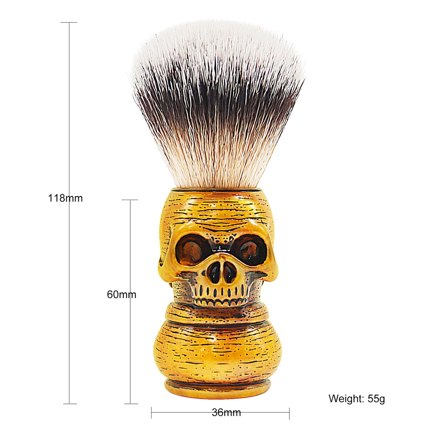 Wholesale Skull Resin Handle Synthetic Hair Beard Brush Vintage Style Men's Shaving Brushes