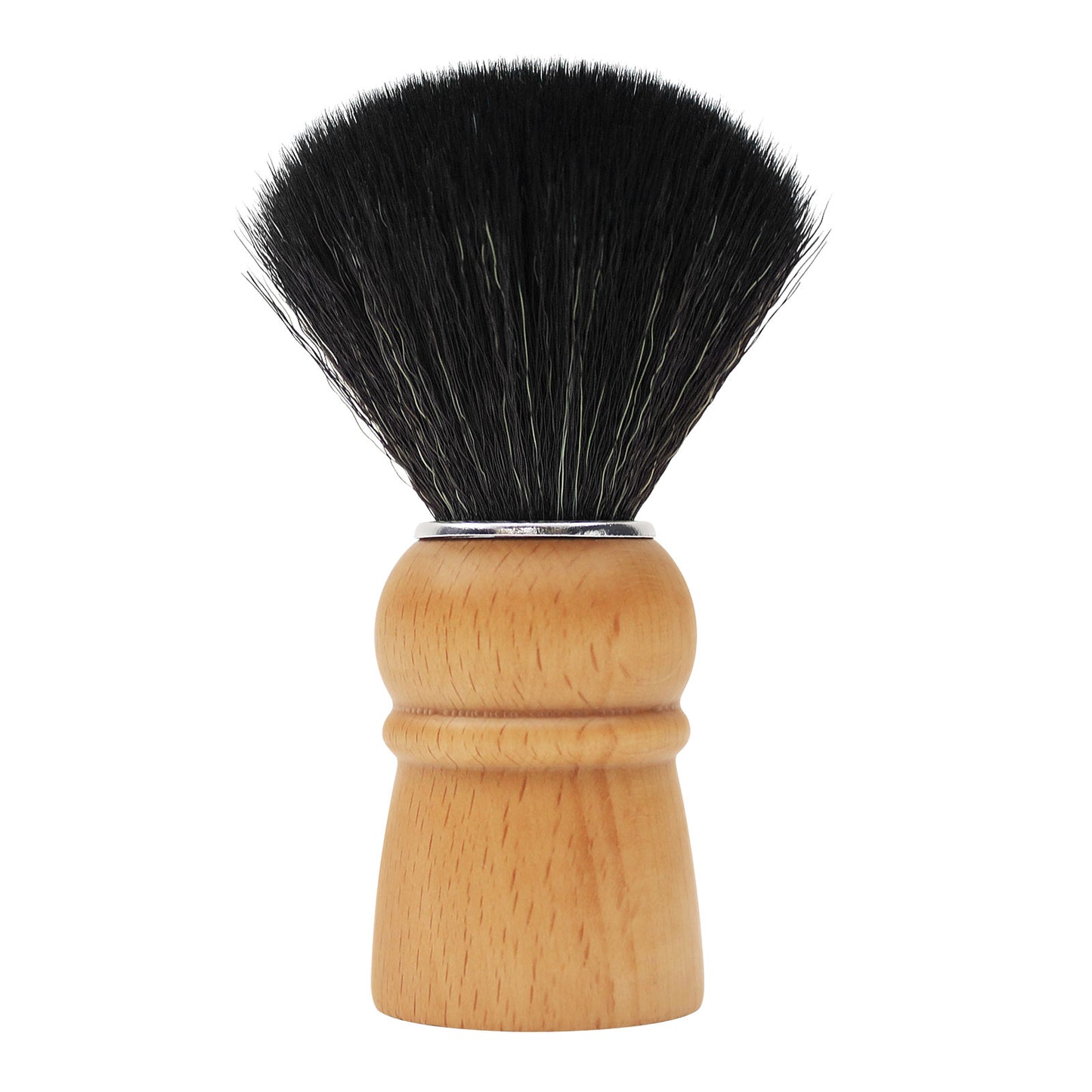 Synthetic Hair Shaving Brush for Men with Black Solid Wood Handle