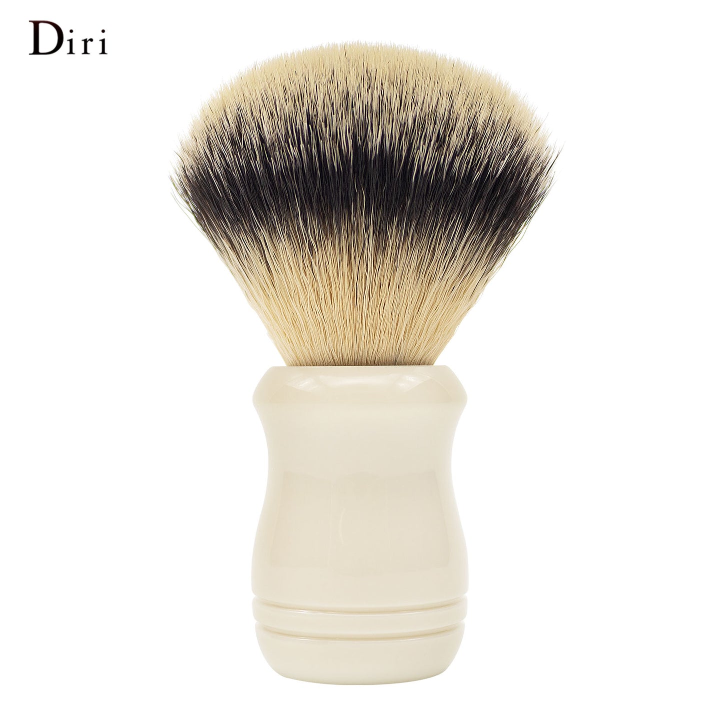 Professional Men Shaving Tools Vegan Synthetic Hair Acrylic White Handle Natural Foam Shaving Brush