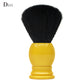 Mustache Barber Tool Lather for Wet Shaving Yellow Acrylic Handle Synthetic Nylon Shaving Brush