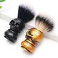 Luxury Customized Black Skull Resin Handle Synthetic Hair Men's Shaving Brushes