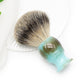 New Green Resin Handle 100% Silvertip Badger Facial Hair Brush Super Mustache Shave Brush Men's Shaving Brushes