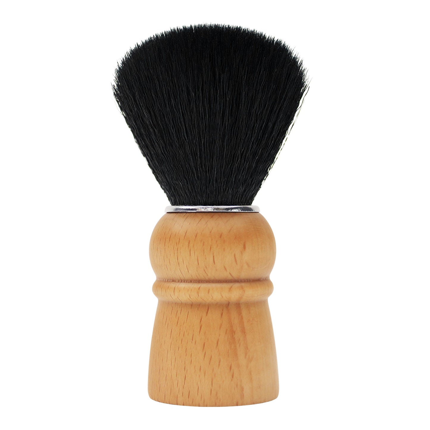 Synthetic Hair Shaving Brush for Men with Black Solid Wood Handle