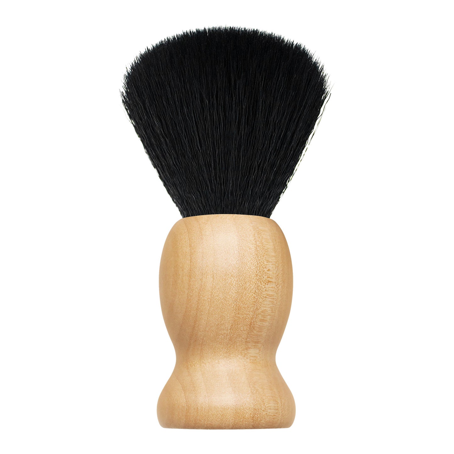 Private Label Premium Synthetic Shaving Brush With Matte Natural Wood Handle