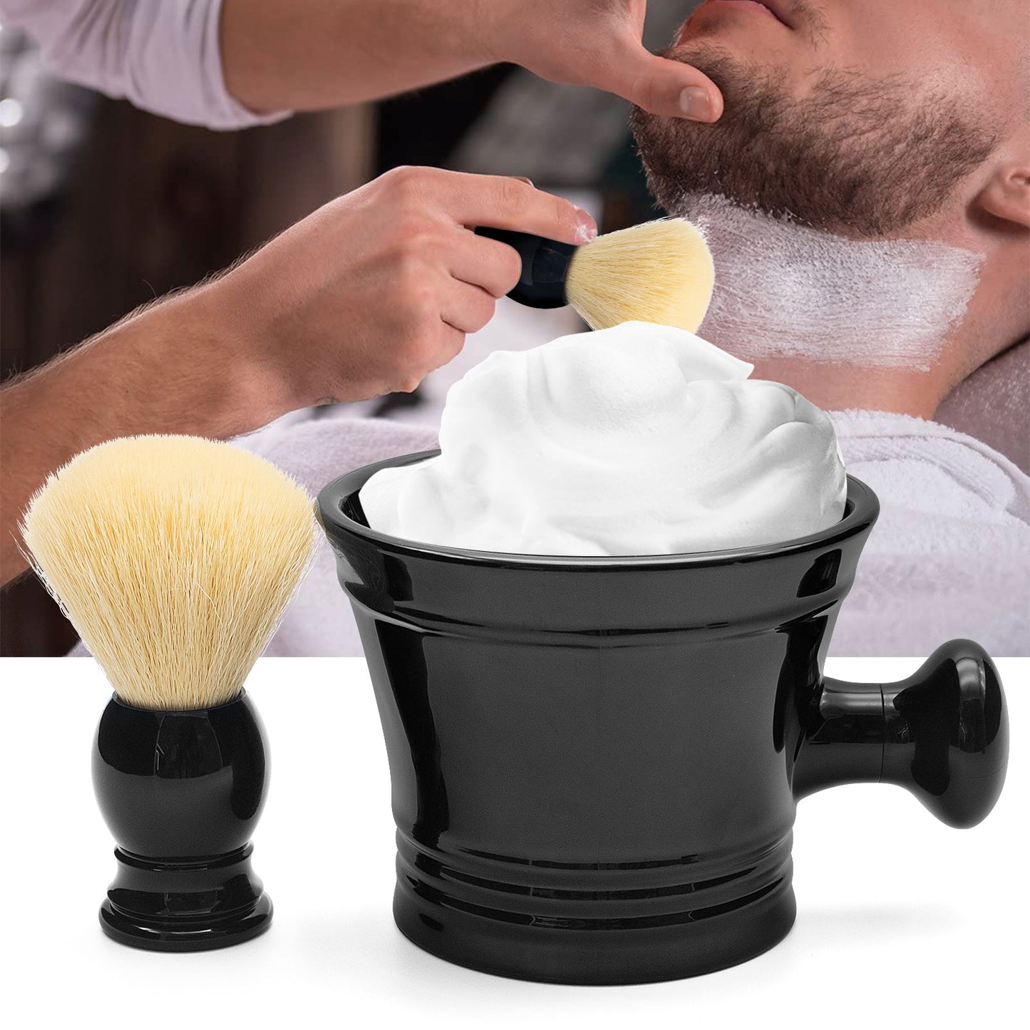 Personalized Plastic Shaving Bowl Wet Lather Soap Shaving Bowl Best Present for Men