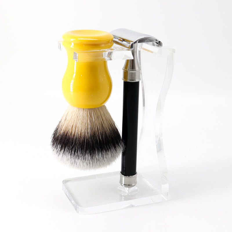 Professional Men Shaving Stand Black Acrylic Shaving Holder Grooming Men's Shave Gift