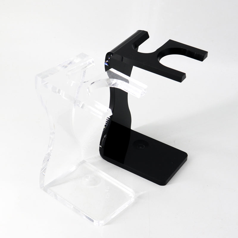 Professional Men Shaving Stand Black Acrylic Shaving Holder Grooming Men's Shave Gift