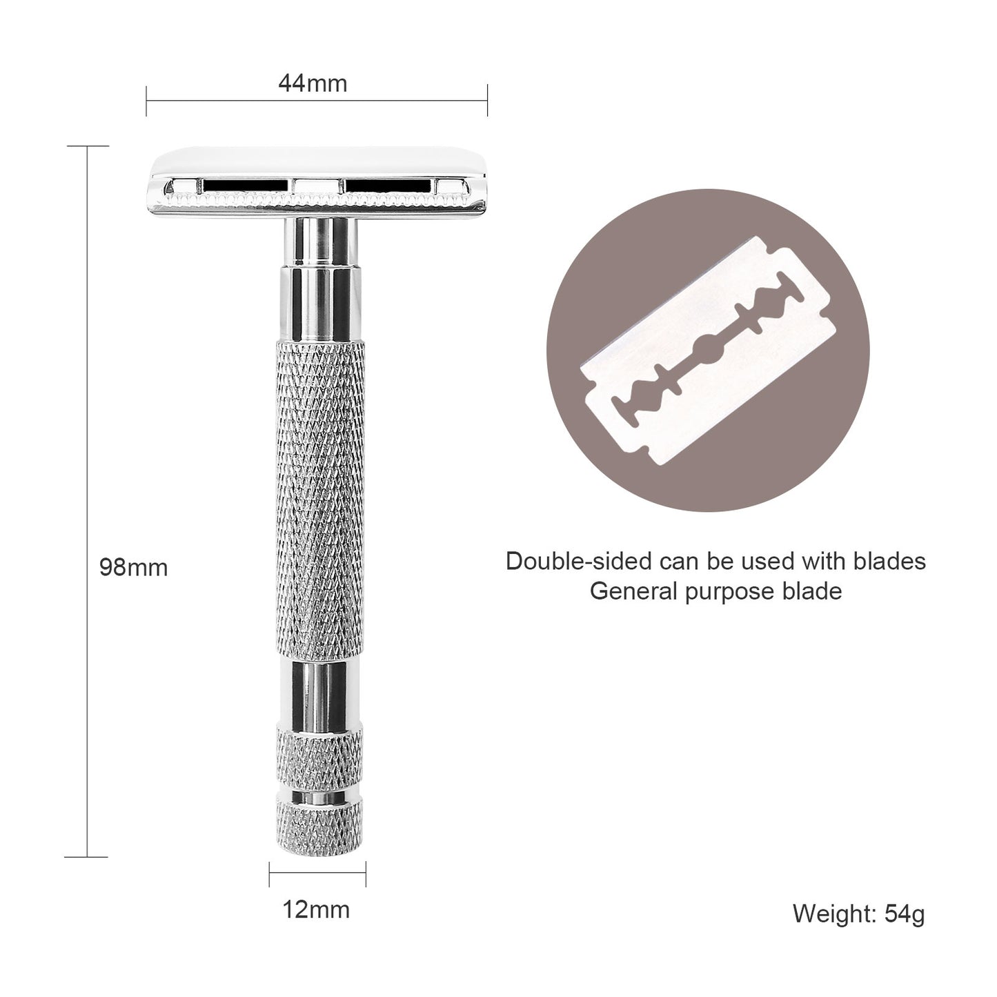 Classic Double Edge Eco-Friendly Safety Shaving Razor For Cleaning