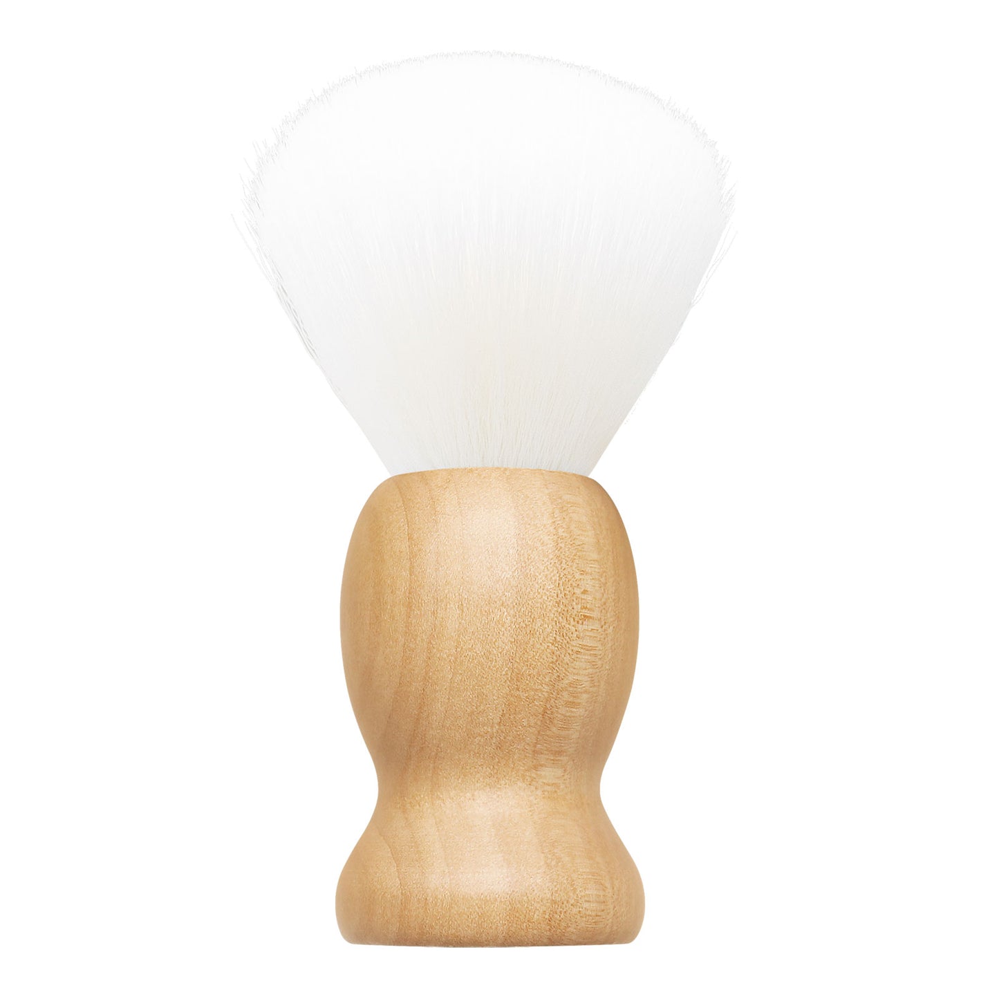 Private Label Premium Synthetic Shaving Brush With Matte Natural Wood Handle