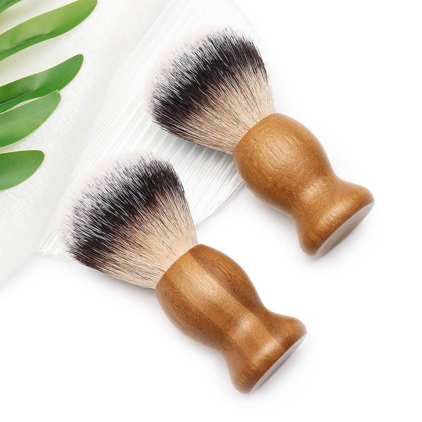 Professional Men's Grooming Synthetic Bamboo Wood Handle Brush Beard Shave Tool Practical