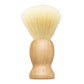 Private Label Premium Synthetic Shaving Brush With Matte Natural Wood Handle