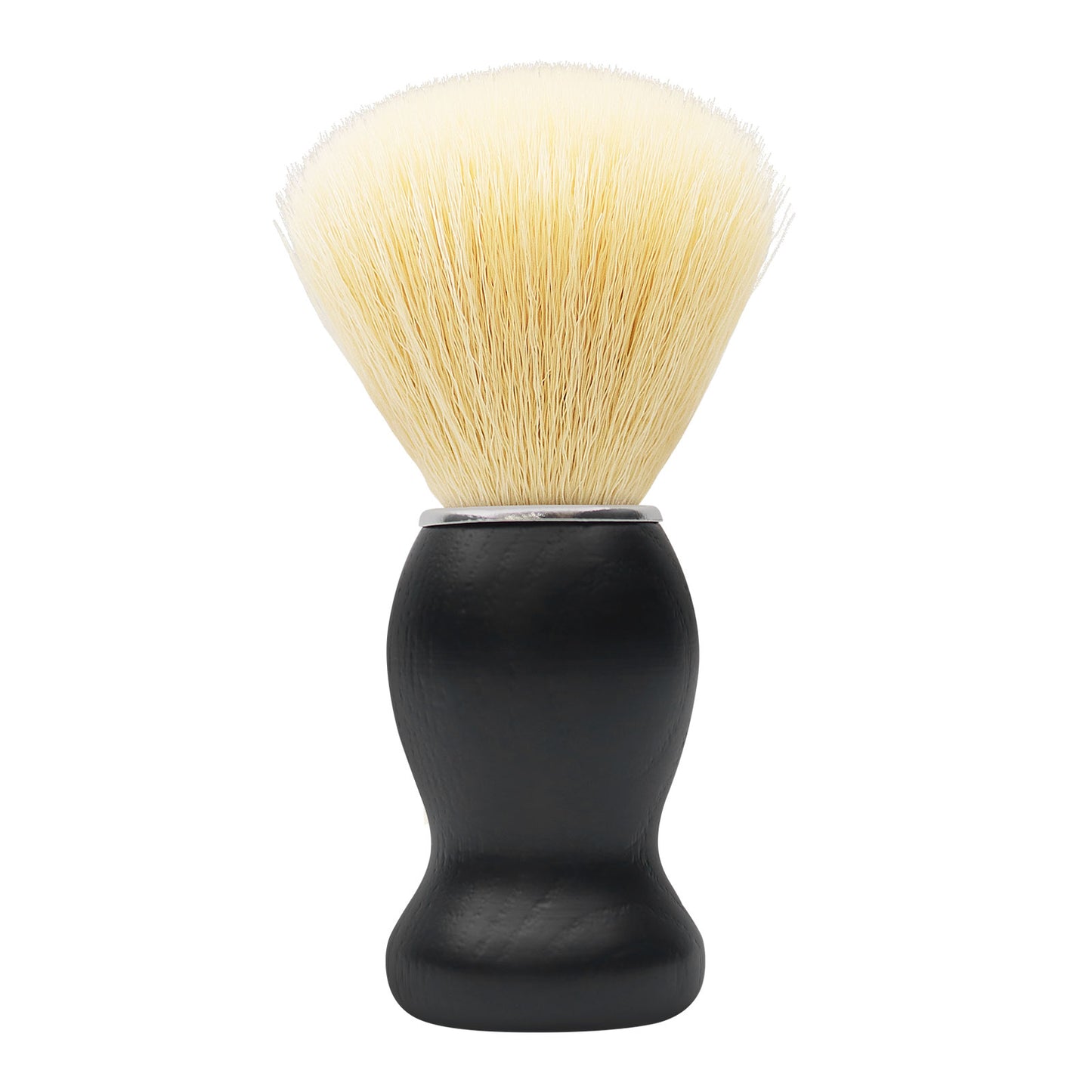 Black Wood Grain Silvertip Synthetic Hair Shaving Brush For Men's Beard Care