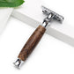 Eco-Friendly Twin Blade Wood Handle  Delicate Home Shaving Safety Razor