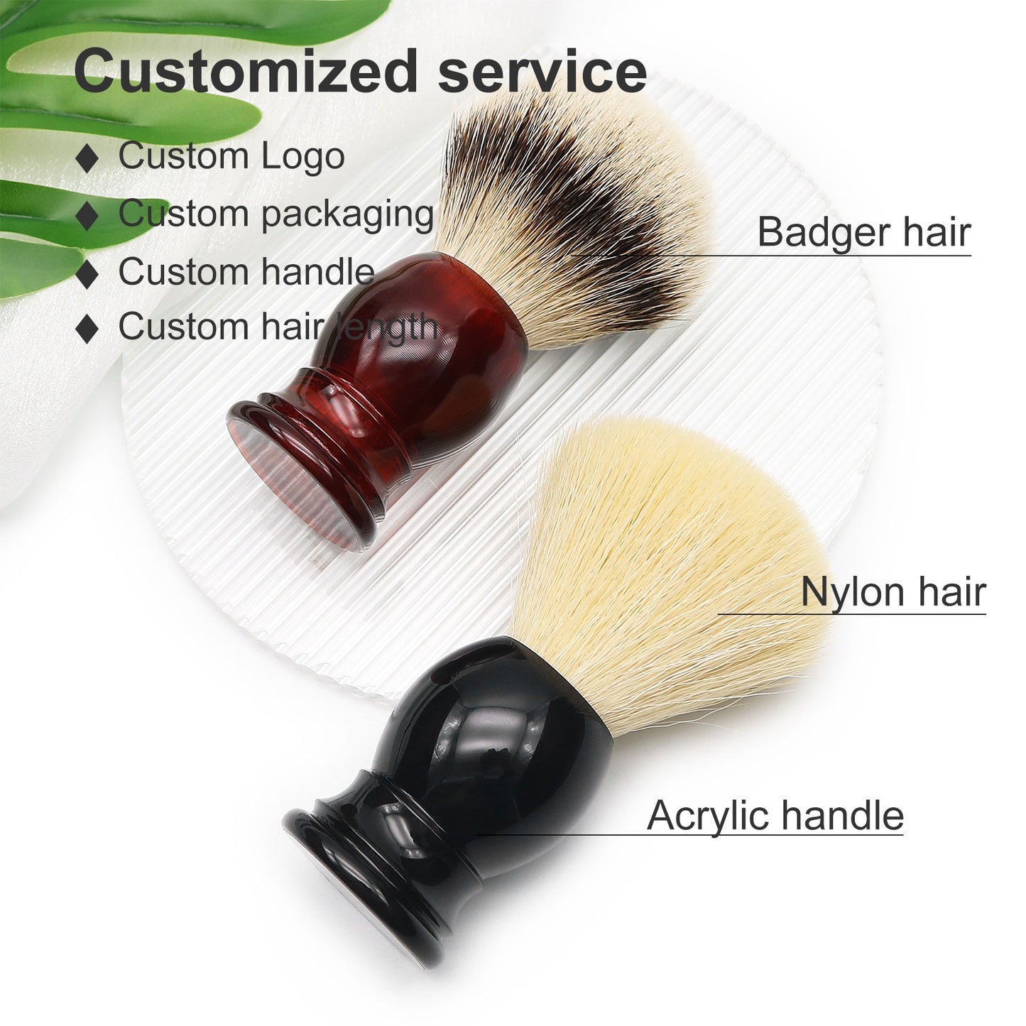 High Quality Synthetic Shaving Brush Black Acrylic Handle Best Present for Men