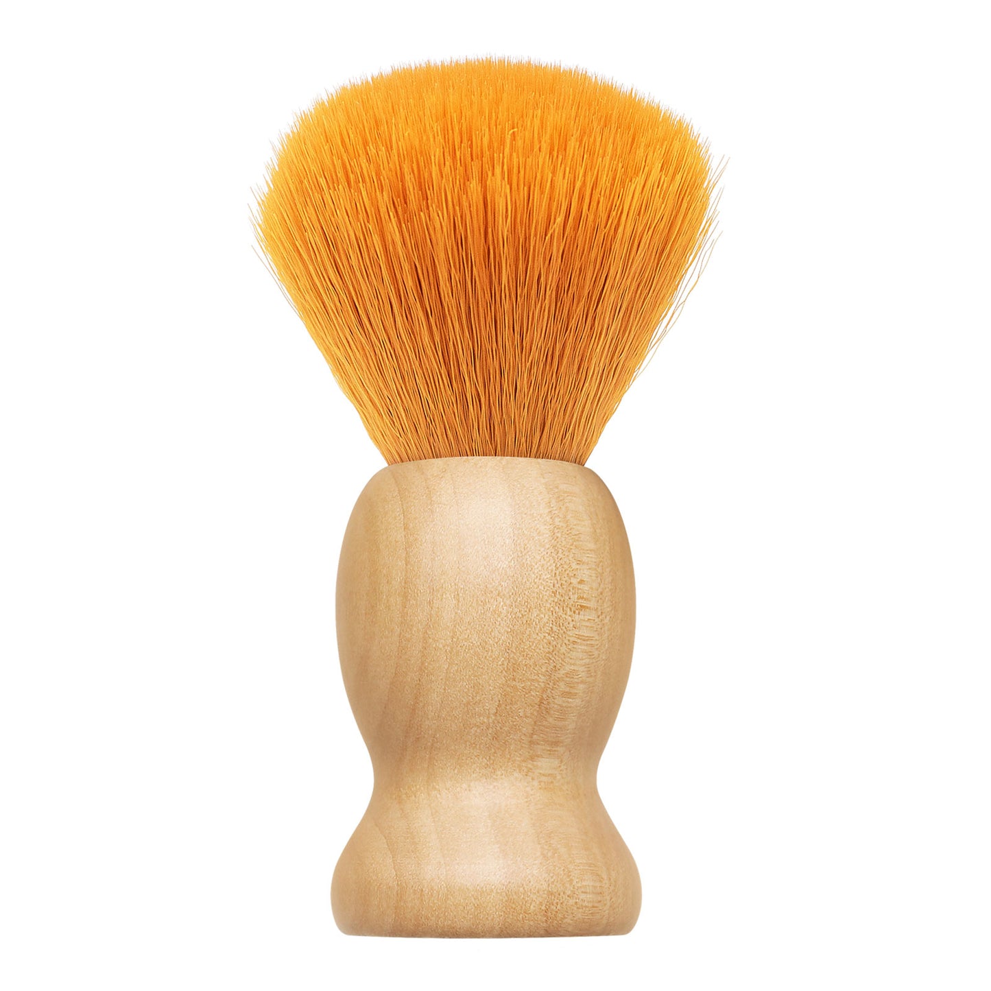 Private Label Premium Synthetic Shaving Brush With Matte Natural Wood Handle