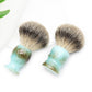 New Green Resin Handle 100% Silvertip Badger Facial Hair Brush Super Mustache Shave Brush Men's Shaving Brushes